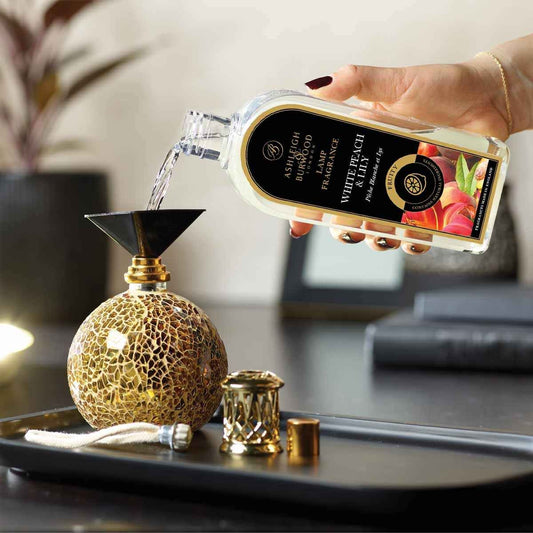 アシュレイ&バーウッド Ashleigh & Burwood フレグランスランプ用オイル ホワイトピーチ&リリー 500ml