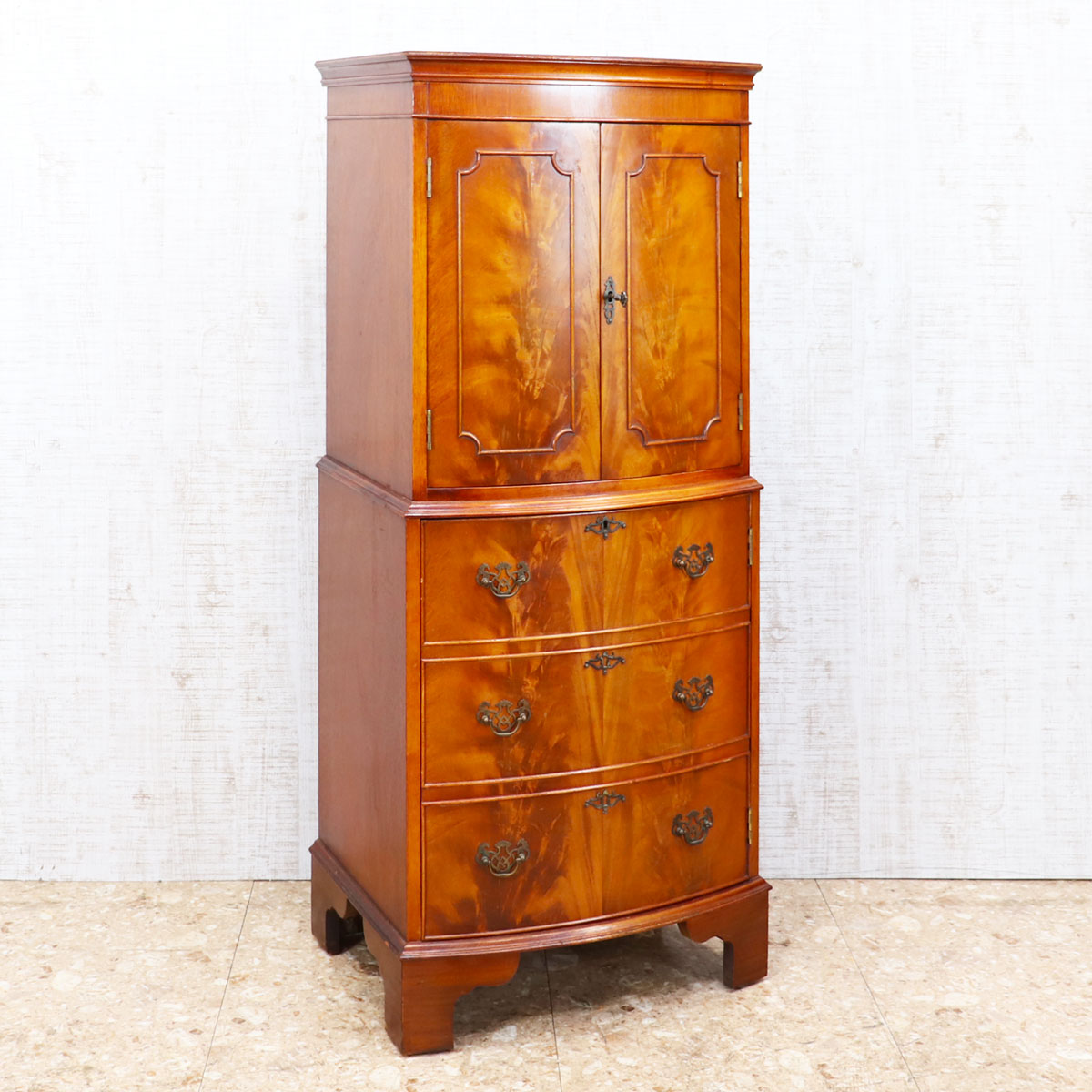 イギリス アンティーク家具 カクテルキャビネット 1960年頃 069B イギリス ヴィンテージ カクテルキャビネット バーキャビネット