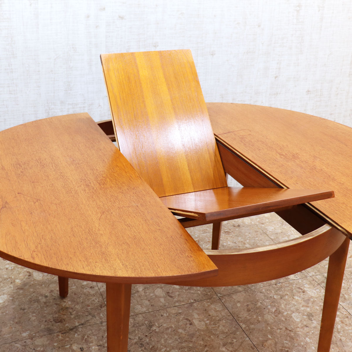 イギリス ヴィンテージ ラウンド ダイニングテーブル エクステンション