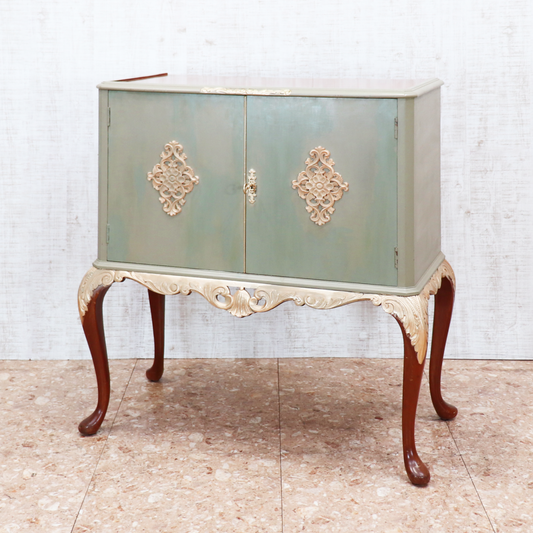 イギリス ヴィンテージ カクテルキャビネット カブリオールレッグ