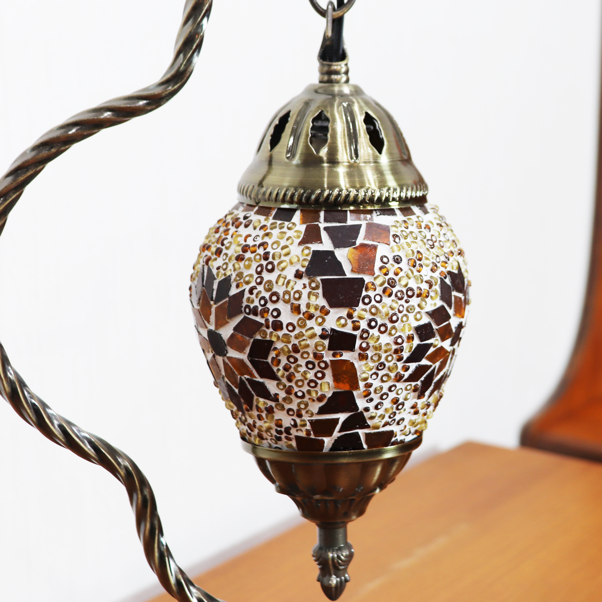 テーブルランプ ハンギングモザイクライト LED照明 イエロー