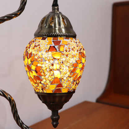 テーブルランプ ハンギングモザイクライト LED照明 イエロー