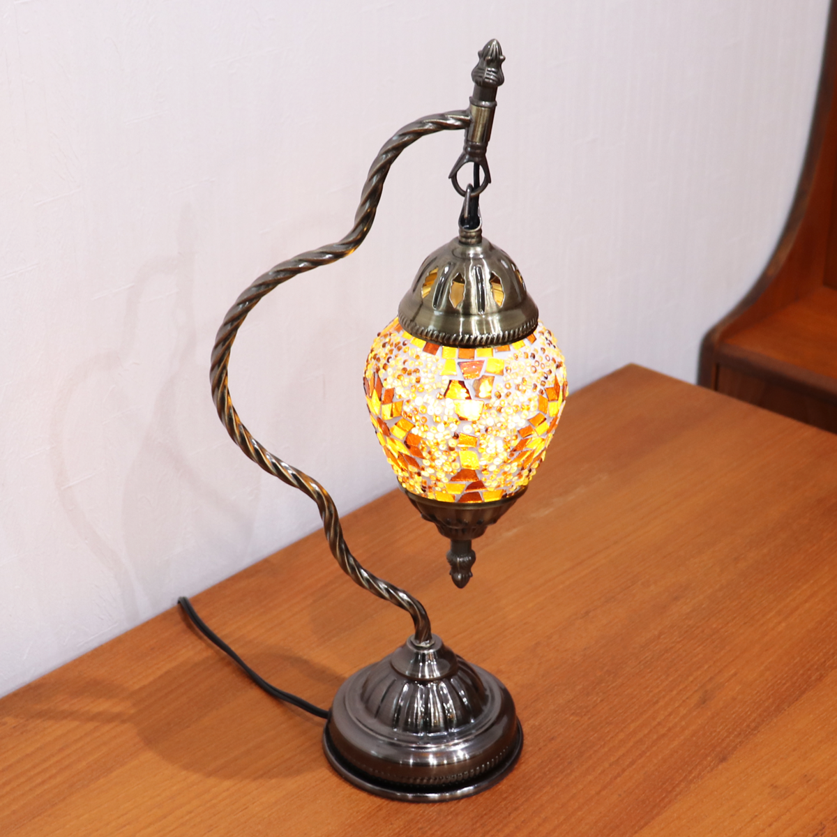 テーブルランプ ハンギングモザイクライト LED照明 イエロー