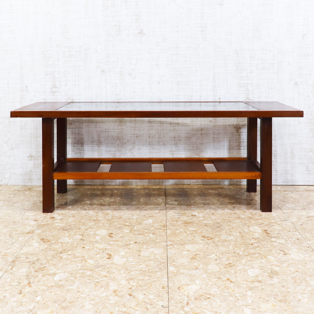 イギリス ヴィンテージ ガラストップ コーヒーテーブル – studio MID