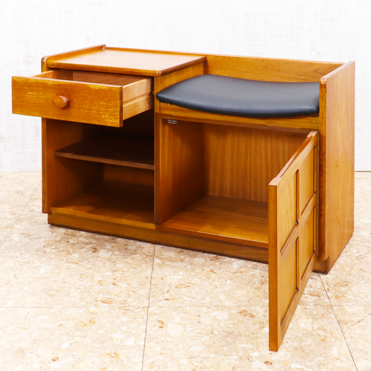 ヴィンテージ家具 ネイサン NATHAN テレフォンベンチ ミニキャビネット