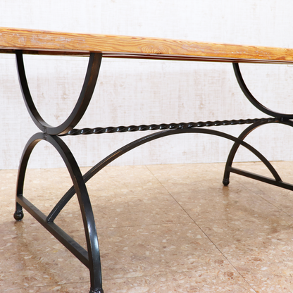 イギリス ヴィンテージ タイルトップ ダイニングテーブル オールドパイン アイアンフレーム