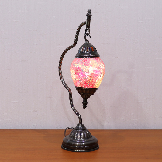 テーブルランプ ハンギングモザイクライト LED照明 ピンク