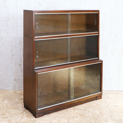 Minty of Oxford ガラス ブックケース 3段