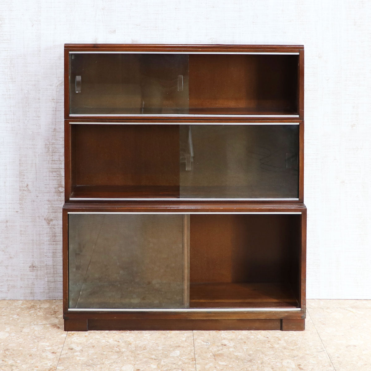 Minty of Oxford ガラス ブックケース 3段