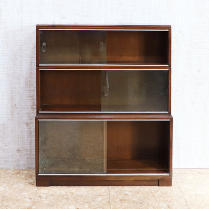 Minty of Oxford ガラス ブックケース 3段