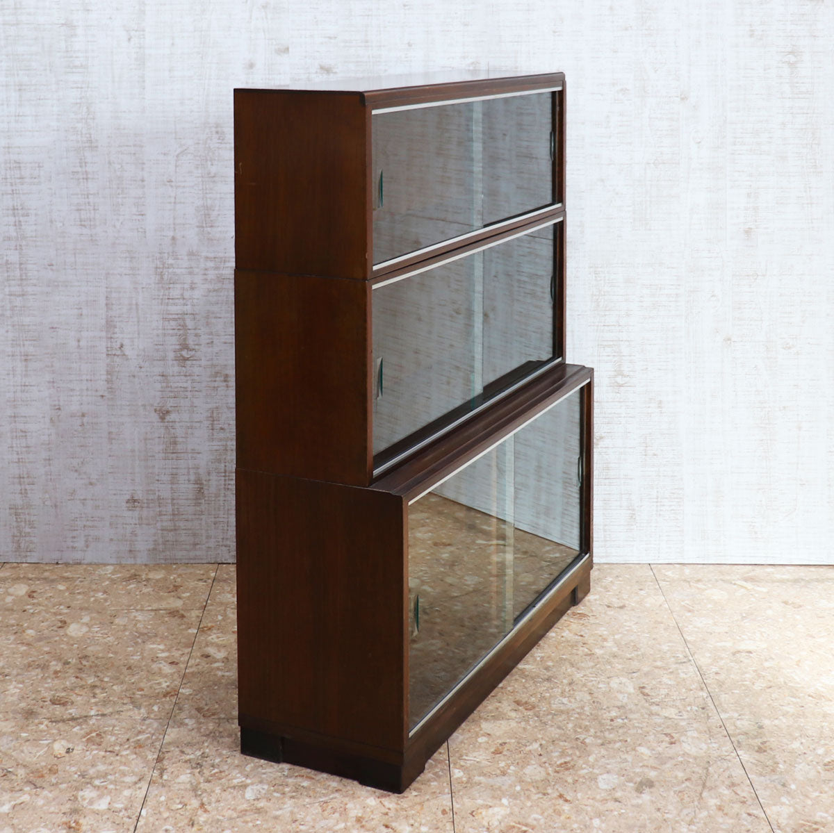 Minty of Oxford ガラス ブックケース 3段