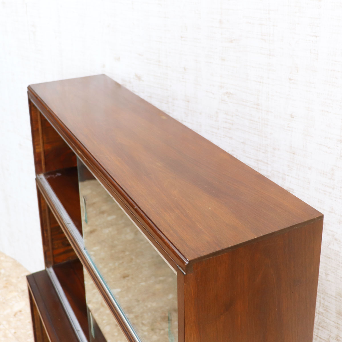 Minty of Oxford ガラス ブックケース 3段