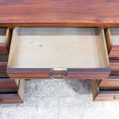 イギリス アンティーク ペディスタルデスク ライティングデスク