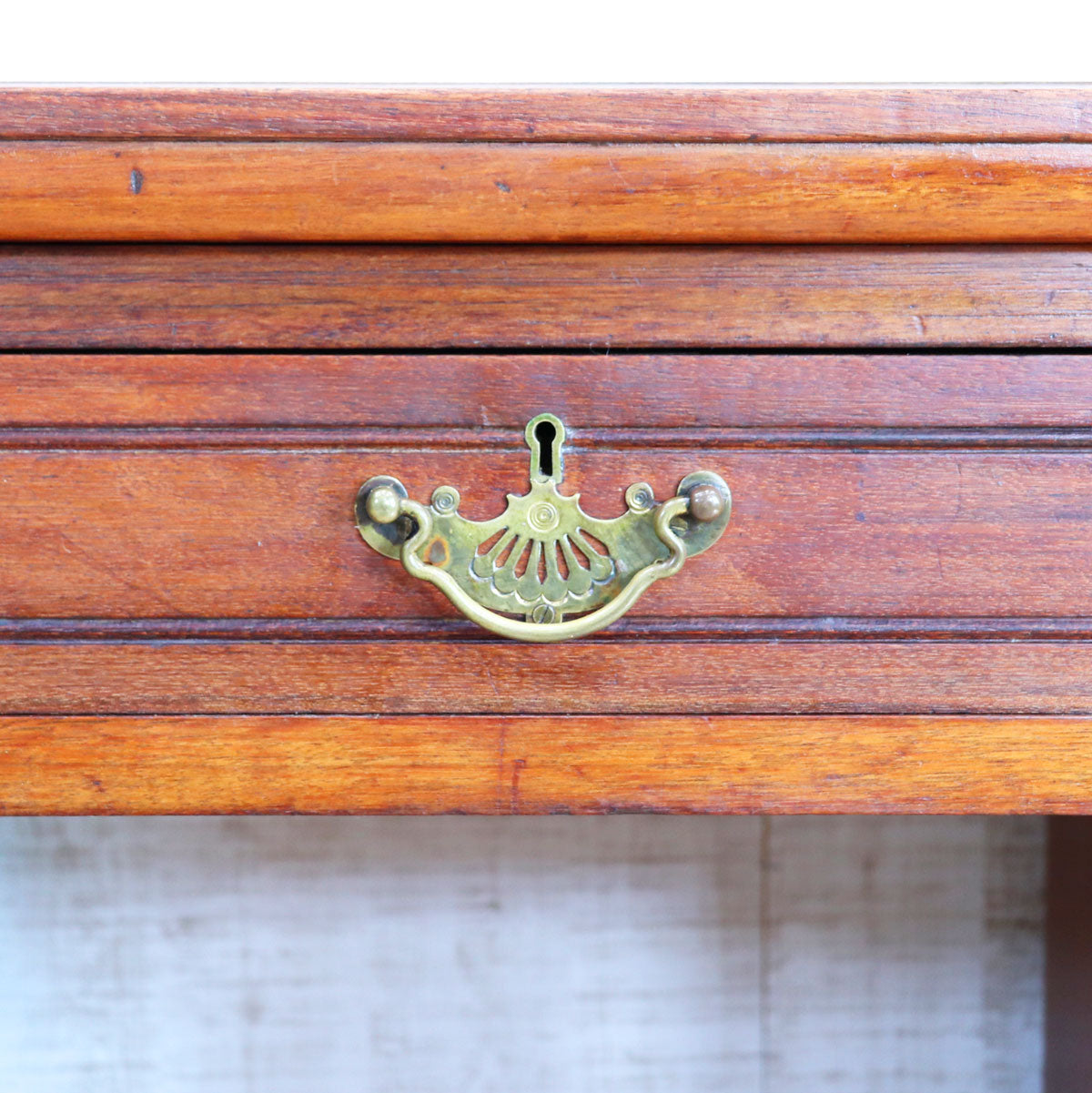 イギリス アンティーク ペディスタルデスク ライティングデスク