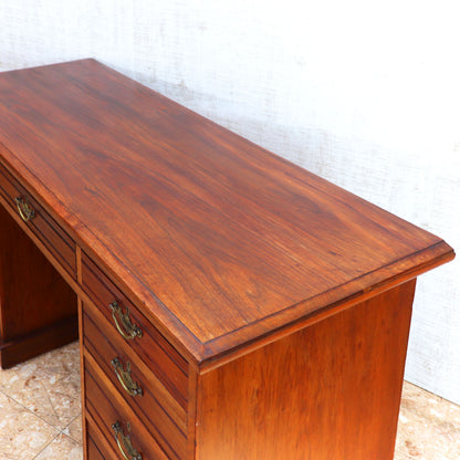 イギリス アンティーク ペディスタルデスク ライティングデスク