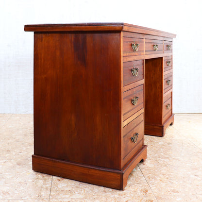 イギリス アンティーク ペディスタルデスク ライティングデスク