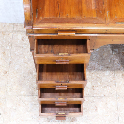 イギリス アンティーク バレルロールデスク