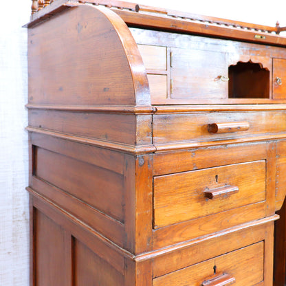 イギリス アンティーク バレルロールデスク