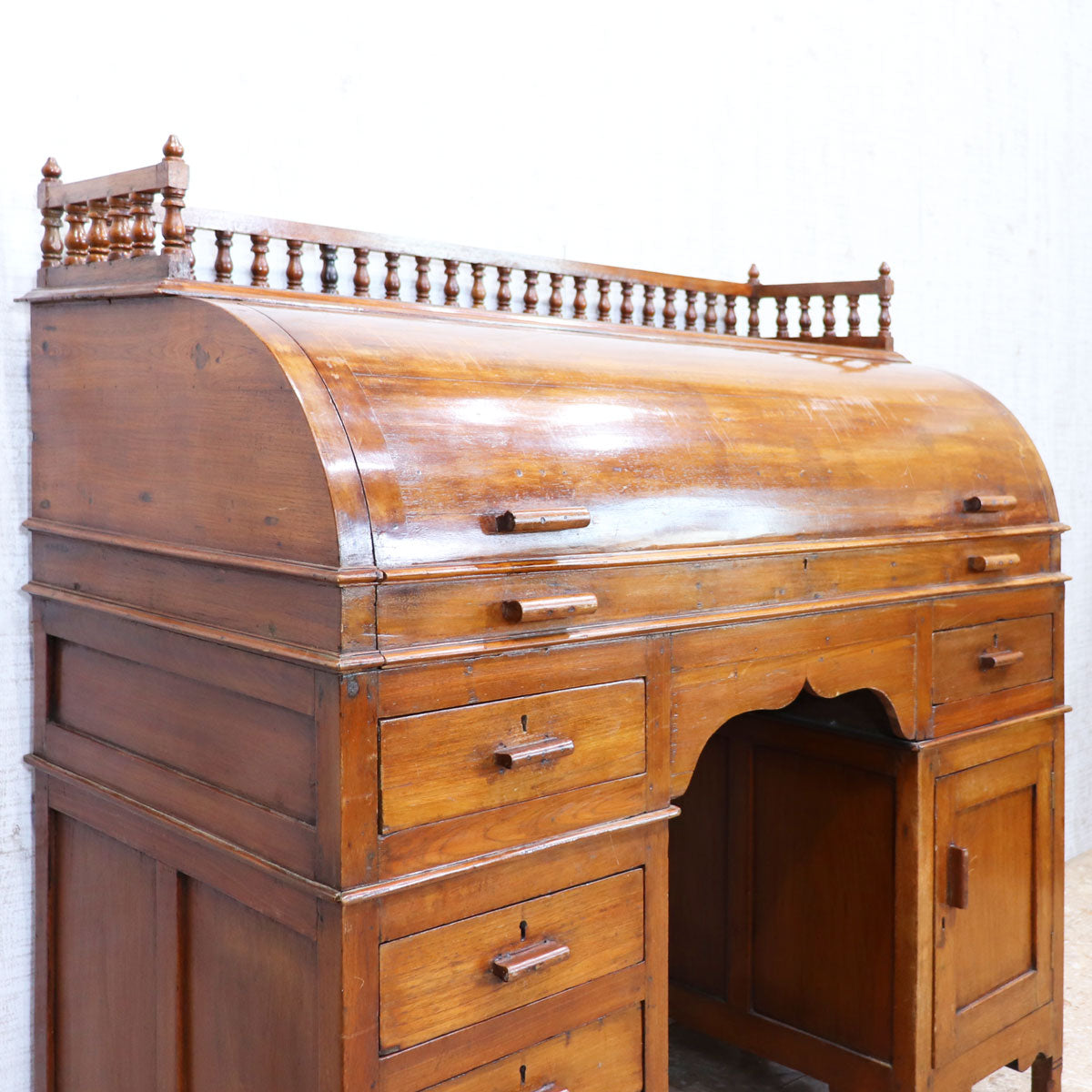 イギリス アンティーク バレルロールデスク