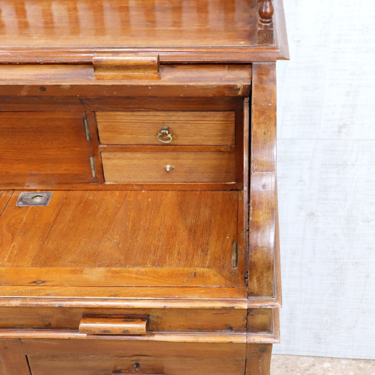 イギリス アンティーク バレルロールデスク