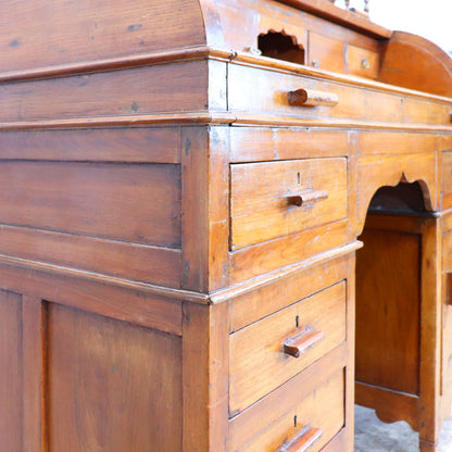 イギリス アンティーク バレルロールデスク