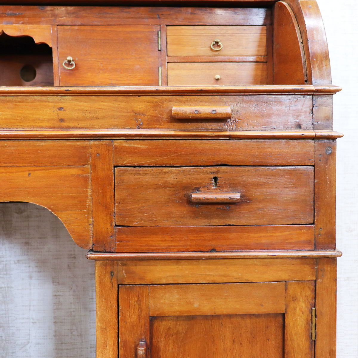 イギリス アンティーク バレルロールデスク