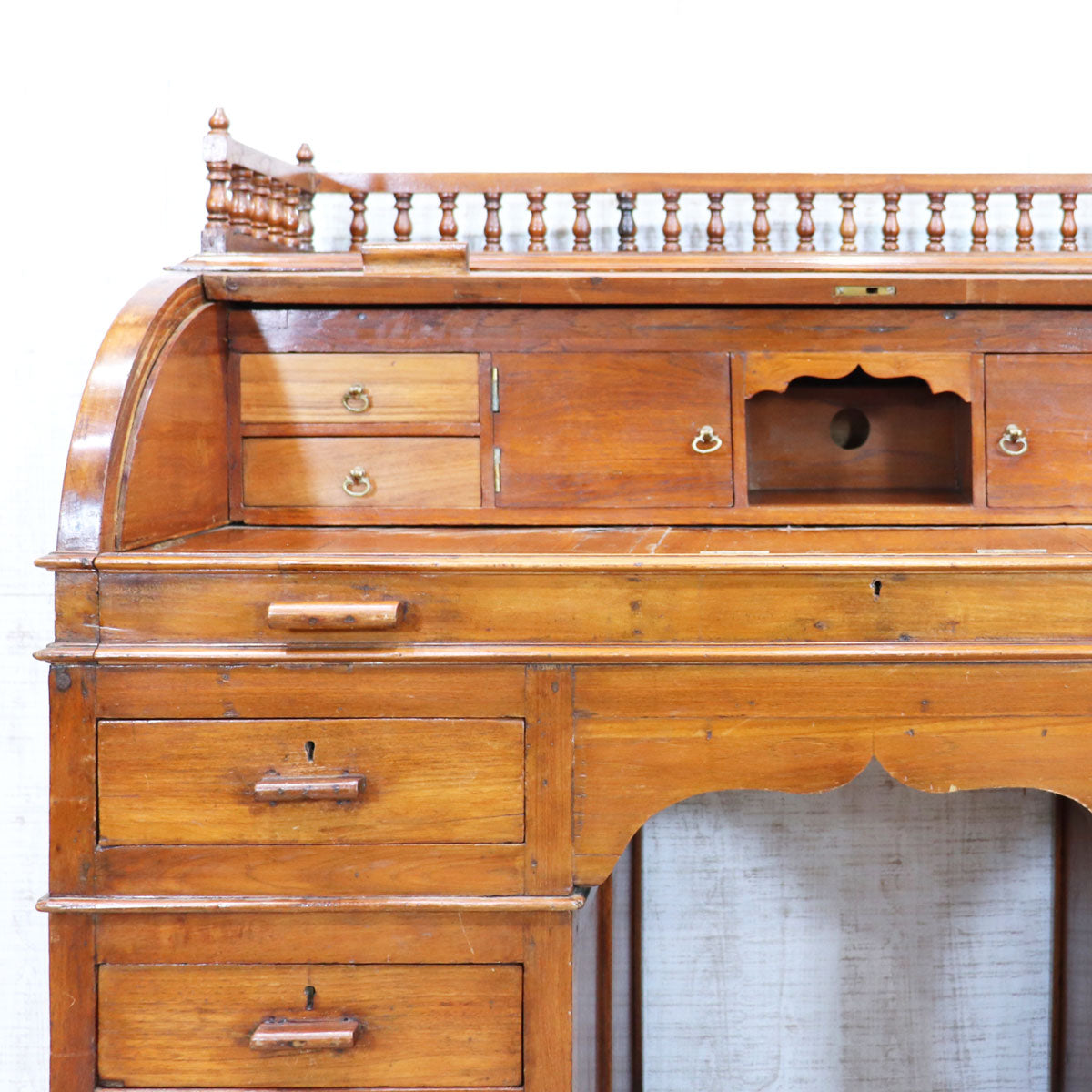 イギリス アンティーク バレルロールデスク